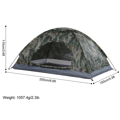Ultralight Camping Tent Single Layer Portable Tent Anti-UV Coating UPF 30+ for Outdoor Beach Fishing