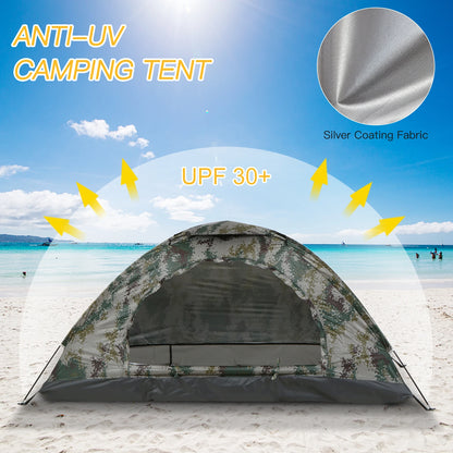 Ultralight Camping Tent Single Layer Portable Tent Anti-UV Coating UPF 30+ for Outdoor Beach Fishing